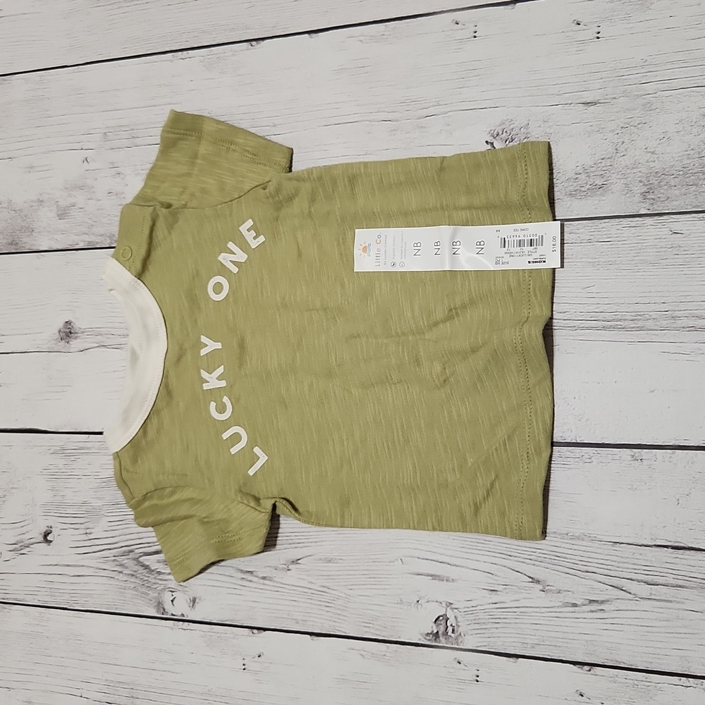 NWT Little Co By Lauren Conrad Lucky One Newborn Short sleeve top